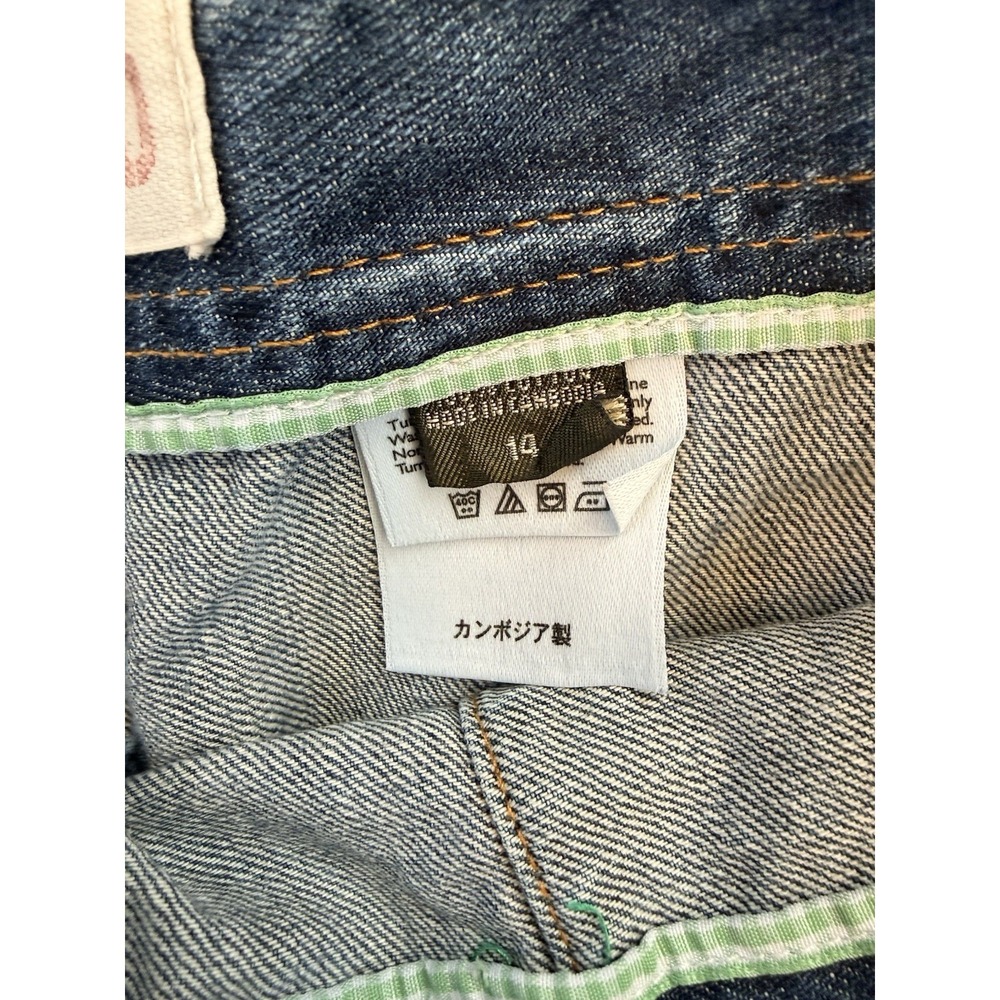 Eddie Bauer Outdoor Outfitters Jean Denim Skirt Womens Sz 14 Classic Blue Cotton - Picture 4 of 5